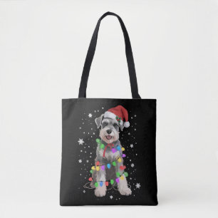 Schnauzer Hundar Träd Jul Xmas Husdjur Djur Hund Tygkasse