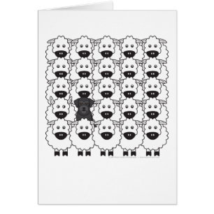 Schnauzer i fåren hälsningskort