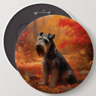 Schnauzer i Höst löv Fall Inspire Knapp