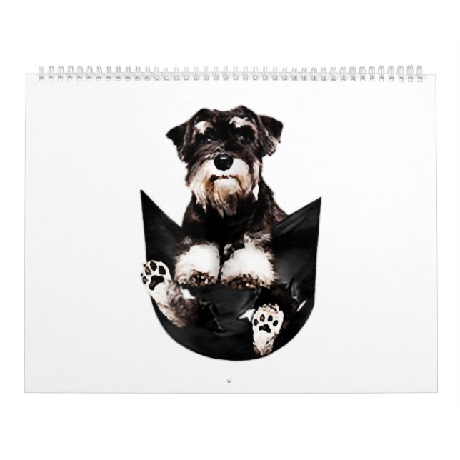 Schnauzer i Mina Pocket Cute-Hundälskare Kalender (Omslag)