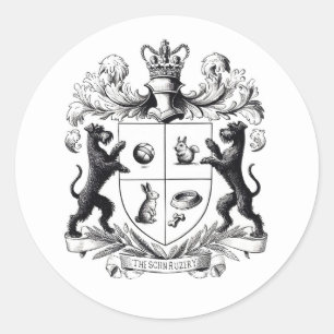 Schnauzer Jackar om Arm Sticker Runt Klistermärke