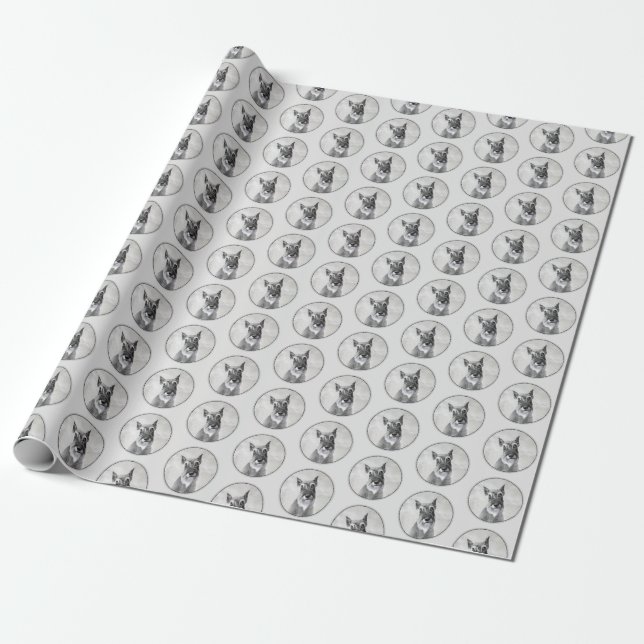 Schnauzer (jätte) målning - hundkonst presentpapper (Utrullad)
