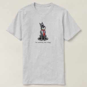 Schnauzer jobbar som en Hund T Shirt