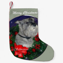Schnauzer-jul Liten Julstrumpa
