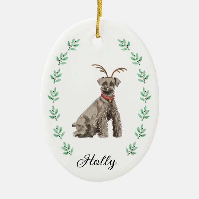 Schnauzer jul Ornament (Framsidan)