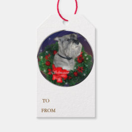 Schnauzer-jul Presentetikett