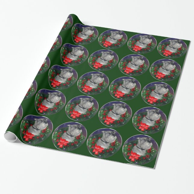 Schnauzer-jul Presentpapper (Utrullad)
