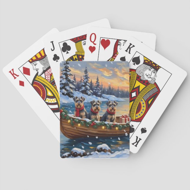 Schnauzer julbåtshögtid casinokort (Baksidan)