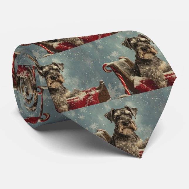 Schnauzer Julfirande Hund Slips (Rullad)