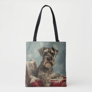 Schnauzer Julfirande Hund Tygkasse