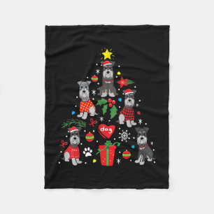 Schnauzer Julgran Ornament Funny Pet Hund Fleecefilt
