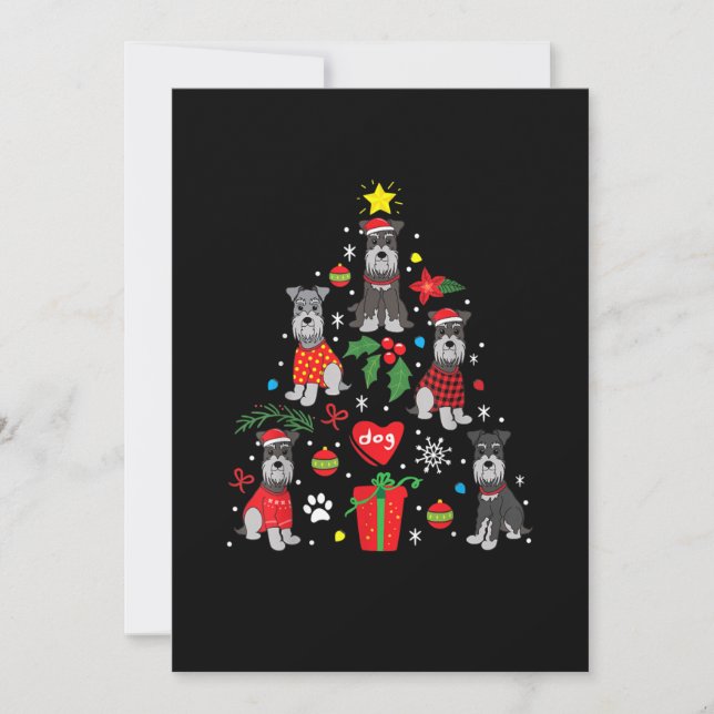 Schnauzer Julgran Ornament Funny Pet Hund Meddelande (Framsida)