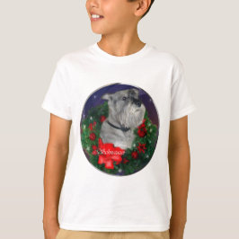 Schnauzer-julklappar T-shirt