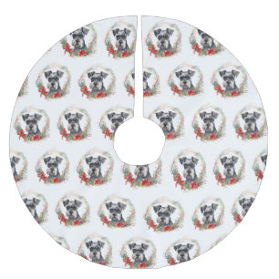 Schnauzer Julkrans Festlig Valp Julgransmatta Borstad Polyester