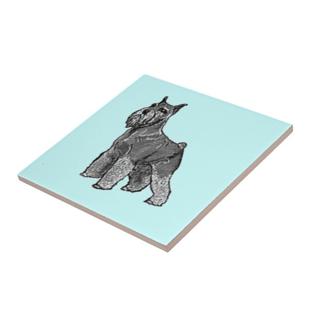 Schnauzer Kakelplatta (Sidan)