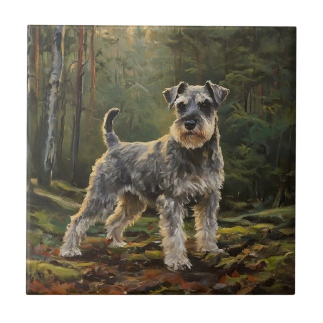 Schnauzer  kakelplatta (Framsidan)