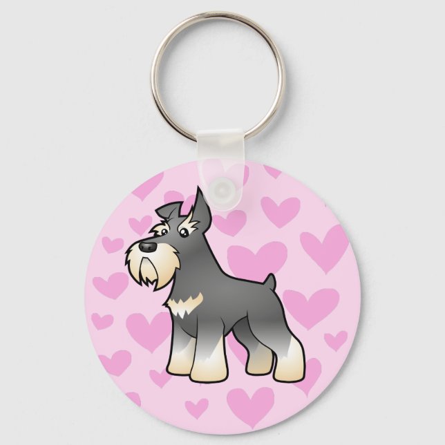Schnauzer Kärlek Nyckelring (Framsida)