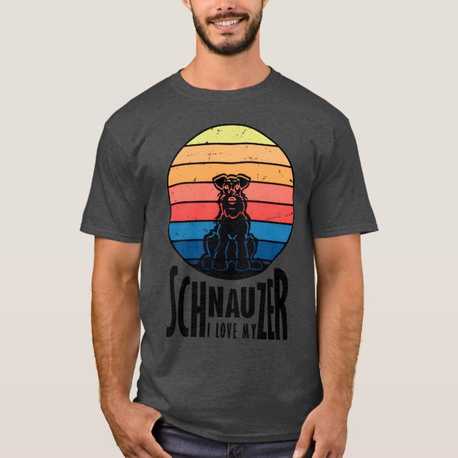 Schnauzer kärlek pojke t shirt (Framsida)