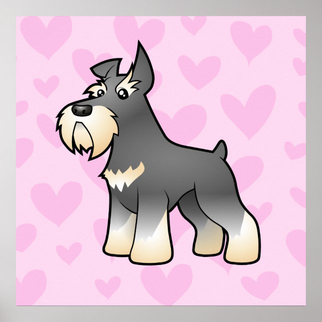 Schnauzer Kärlek Poster (Framsidan)