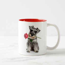 Schnauzer Kärlek Två-Tonad Mugg