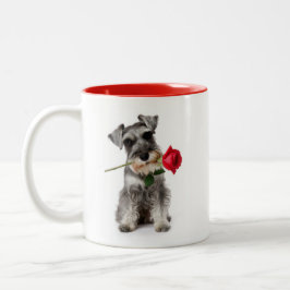 Schnauzer Kärlek Två-Tonad Mugg