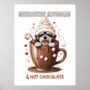 Schnauzer Knuffar & Varm Choklad – Mysig Säsong P Poster