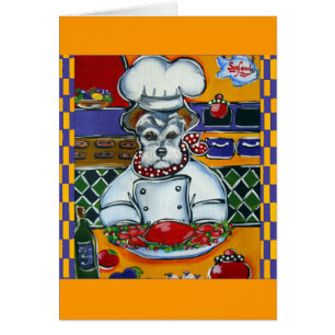 Schnauzer Kock Hälsningskort