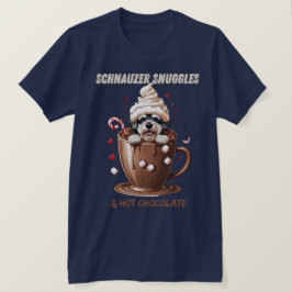 Schnauzer kramar och varm choklad t shirt