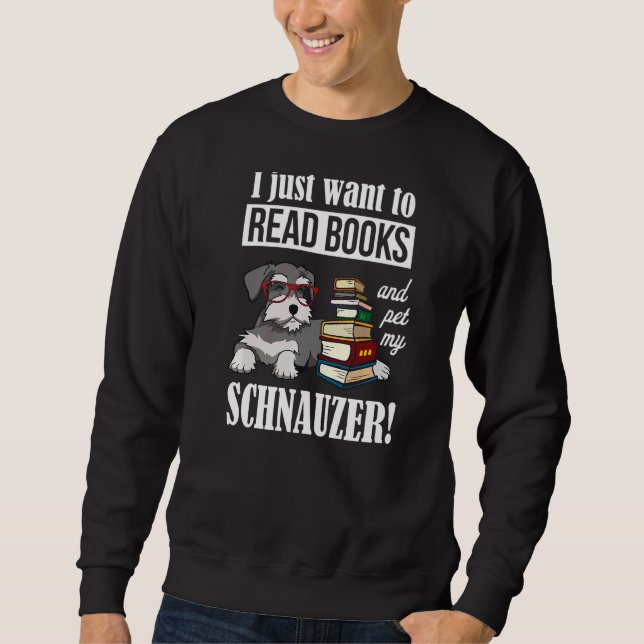 Schnauzer Lång Ärmad Tröja (Framsida)