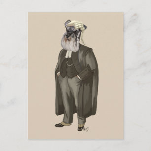 Schnauzer Lawyer 2 Vykort