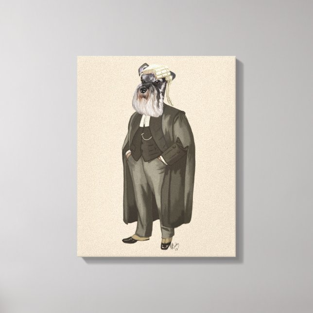 Schnauzer Lawyer Canvastryck (Framsida)