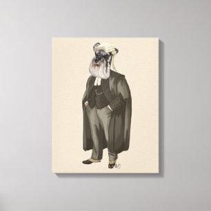 Schnauzer Lawyer Canvastryck