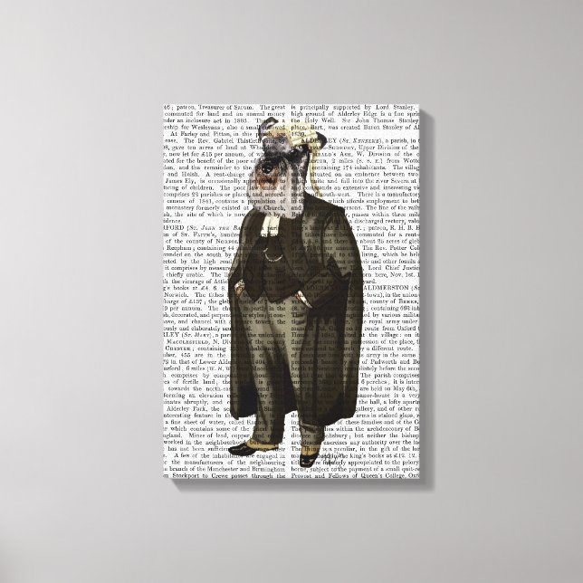 Schnauzer Lawyer Canvastryck (Framsida)