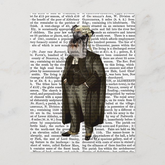 Schnauzer Lawyer Vykort (Framsida)