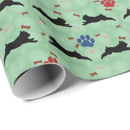 Schnauzer Leaping Presentpapper