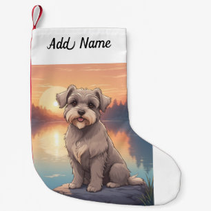 Schnauzer liten julstrumpa