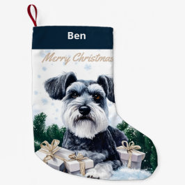 Schnauzer Liten Julstrumpa