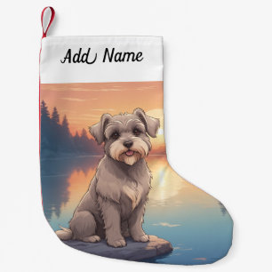Schnauzer liten julstrumpa