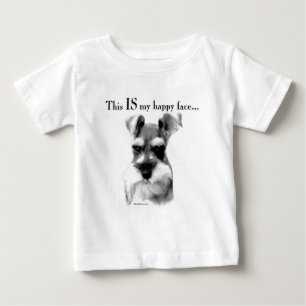 Schnauzer Lycklig Ansikte Tee