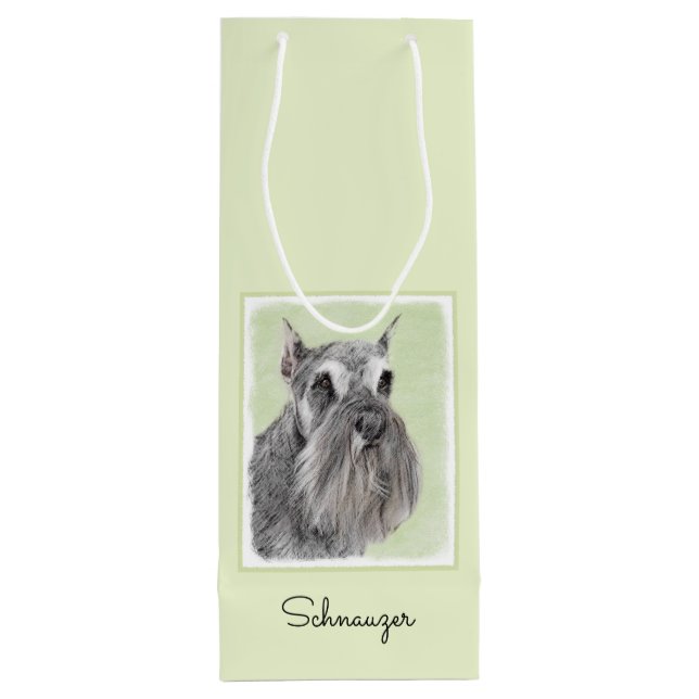 Schnauzer-målarfärg (Giant, Standard) - Hund Art (Baksidan)