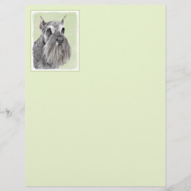 Schnauzer-målarfärg (Giant, Standard) - Hund Art (Framsida)