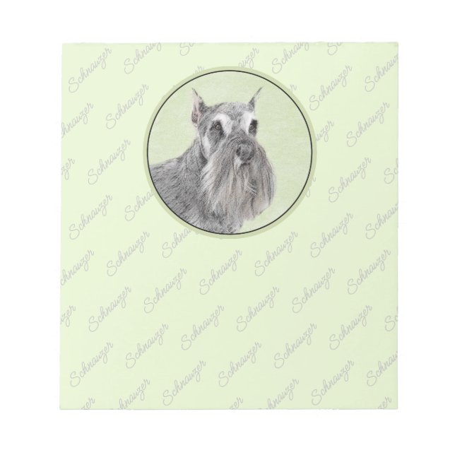 Schnauzer-målarfärg (Giant, Standard) - Hund Art Anteckningsblock (Framsida)