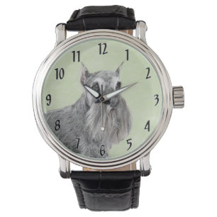 Schnauzer-målarfärg (Giant, Standard) - Hund Art Armbandsur
