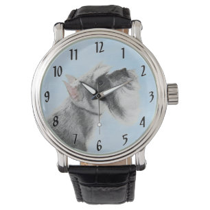 Schnauzer-målarfärg (Giant, Standard) - Hund Art Armbandsur