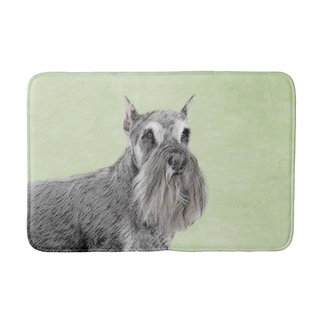 Schnauzer-målarfärg (Giant, Standard) - Hund Art Badrumsmatta (Framsidan)