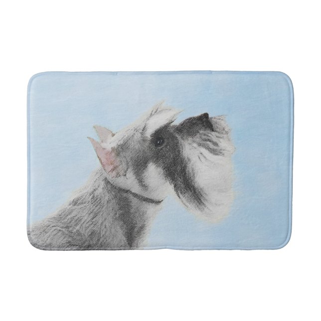 Schnauzer-målarfärg (Giant, Standard) - Hund Art Badrumsmatta (Framsidan)