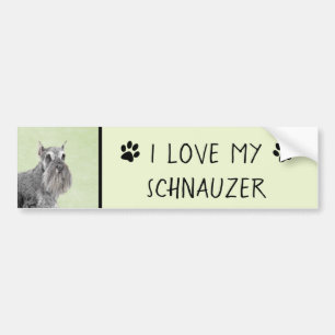 Schnauzer-målarfärg (Giant, Standard) - Hund Art Bildekal