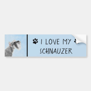 Schnauzer-målarfärg (Giant, Standard) - Hund Art Bildekal