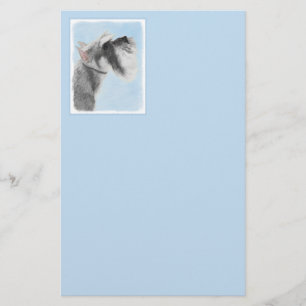 Schnauzer-målarfärg (Giant, Standard) - Hund Art Brevpapper