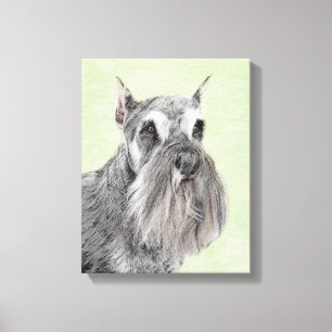 Schnauzer-målarfärg (Giant, Standard) - Hund Art Canvastryck